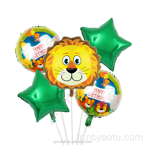 5pcs Party Set Ballons de joyeux anniversaire